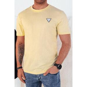 Dstreet Základní pánské tričko žluté RX5445 M, Žlutá