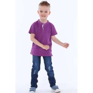 FASARDI Chlapecká košile s knoflíky fialová 104