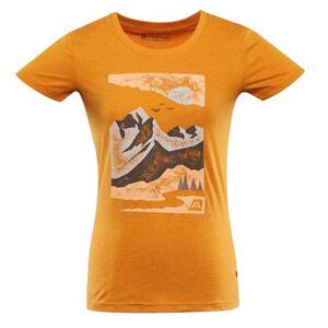 ALPINE PRO Dámské bavlněné triko BOLENA russet orange varianta pa S-L, Oranžová