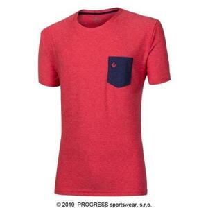 PROGRESS MARK pánské triko XL červený melír, Červená