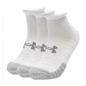 Under Armour Unisexové kotníkové ponožky Heatgear Locut white L, Bílá