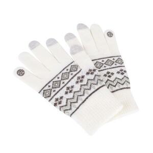 Tempish rukavice dámské Touchscreen zimní bílé, Bílá