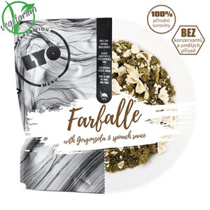 Hlavní jídlo LYOfood Těstoviny s gorgonzolou a špenátem; velká porce - 132 g