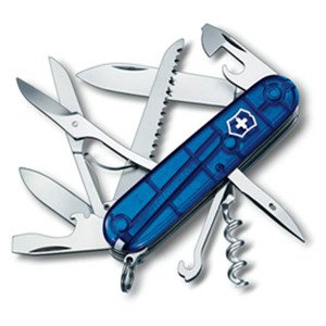 Victorinox Nůž kapesní HUNTSMAN 91mm MODRÝ transparentní Barva: Modrá