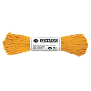 ROTHCO Šňůra PARACORD nylon 550LB 30m 4mm ZLATÁ Barva: ZLATÁ
