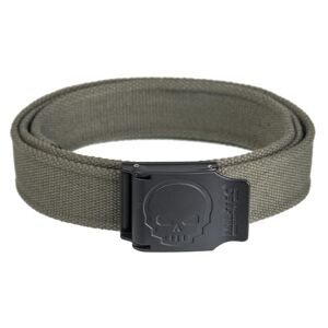 MIL-TEC® Opasek přezka s lebkou 40 mm 130 cm ZELENÝ Barva: Zelená