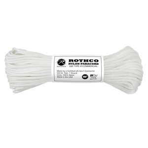 ROTHCO Šňůra PARACORD nylon 550LB 30m 4mm BÍLÁ Barva: Bílá