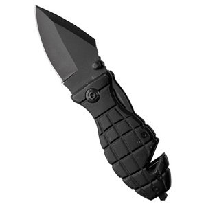 MIL-TEC® Nůž zavírací GRANÁT ANANAS s řezákem ČERNÝ Barva: Černá