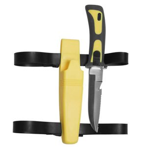 MIL-TEC® Nůž potápěčský FROGMAN s pouzdrem ŽLUTÝ Barva: Žlutá