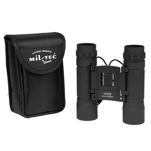MIL-TEC® Dalekohled 10x25 skládací ČERNÝ Barva: Černá