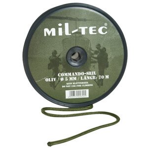 MIL-TEC® Šňůra COMMANDO 5mm / 70m ZELENÁ Barva: Zelená