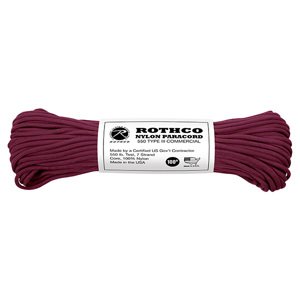 ROTHCO Šňůra PARACORD nylon 550LB 30m 4mm BURGUNDY Velikost: 4mm / 30m