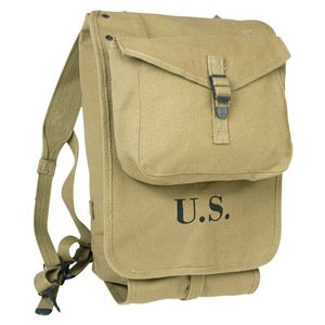 MIL-TEC® Batoh US HAVERSACK M1928 usárna KHAKI repro Barva: KHAKI