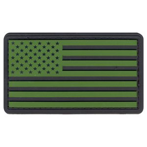 ROTHCO Nášivka vlajka USA plast ČERNÁ/ZELENÁ