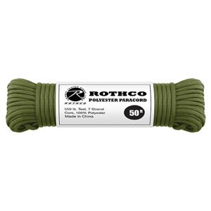 ROTHCO Šňůra PARACORD polyester 550LB 15 m 4mm OLIV Barva: Zelená