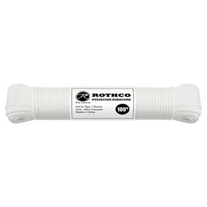 ROTHCO Šňůra PARACORD polyester 550LB 30m 4mm BÍLÁ Barva: Bílá