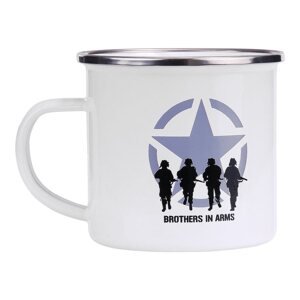 FOSCO Hrnek BROTHERS IN ARMS smaltovaný 300 ml BÍLÝ Barva: Bílá