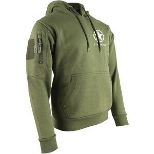 KOMBAT Mikina WILLYS JEEP s kapucou ZELENÁ Barva: Zelená, Velikost: XL