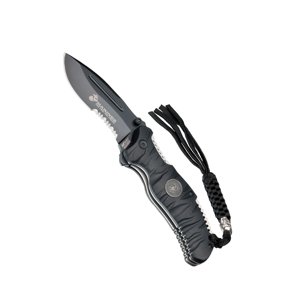 ostatní Nůž zavírací USMC REAPER kombinované ostří ČERNÝ Barva: Černá
