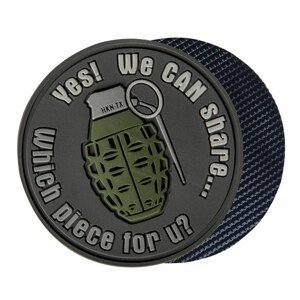Helikon-Tex® Nášivka GRANÁT "WE CAN SHARE" velcro plastová ŠEDÁ Barva: ŠEDÁ - GREY