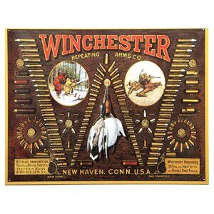 ostatní Cedule plechová Winchester - náboje