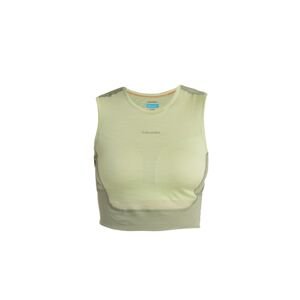 ICEBREAKER Wmns Merino 125 ZoneKnit™ Energy Wind Cropped Bra-Tank, Lichen/Glazen/Cb (vzorek) velikost: S