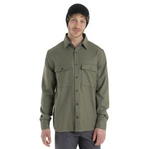 Pánská merino košile ICEBREAKER Mens Merino 200 Dawnder LS Flannel Shirt, Loden velikost: XXL