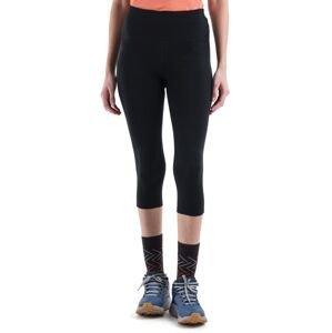 Dámské merino 3/4 spodky ICEBREAKER Wmns 260 Fastray II 20" High Rise 3/4 Tights, Black velikost: L