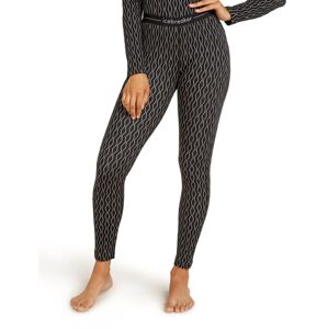 Dámské merino spodky ICEBREAKER Wmns 260 Vertex Leggings On-Piste, Black/Snow/J velikost: L