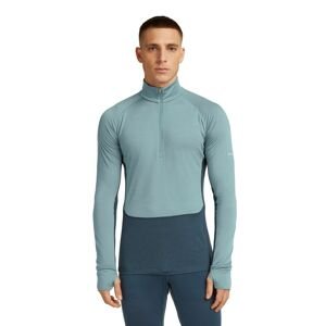 Pánské merino tričko s dlouhým rukávem ICEBREAKER Mens 125 ZoneKnit LS Half Zip, Abyss/Blue Ash velikost: L