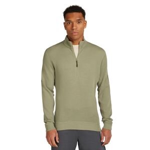 Pánská merino mikina ICEBREAKER Mens 260 Waffle Knit Wander LS Half Zip, Lichen velikost: XXL