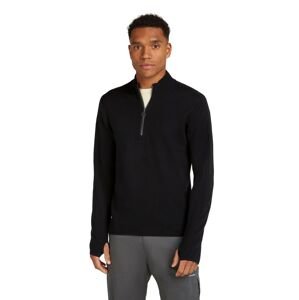 Pánská merino mikina ICEBREAKER Mens Icebreaker Anniversary Original LS Half Zip, Black velikost: XL