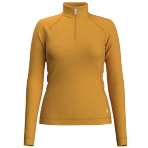 Smartwool W CLASSIC THERMAL MERINO BL 1/4 ZB honey gold heather Velikost: XS spodní prádlo