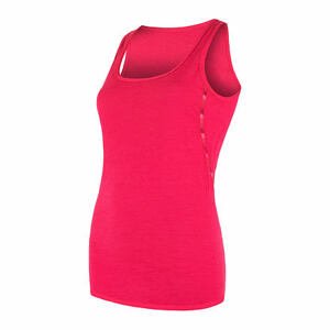 SENSOR MERINO AIR dámské triko bez rukávu magenta Velikost: XL