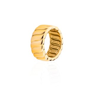 franco bene Jednoduše zapletený prsten - zlatý Velikost prstenu: 6 (52 mm)