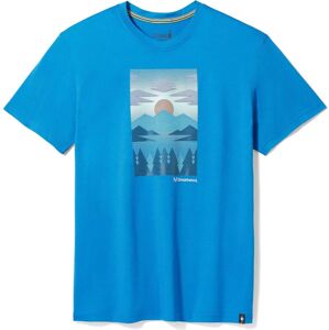 Smartwool CHASING MOUNTAINS GRAPHICS TEE laguna blue Velikost: S pánské tričko s krátkým rukávem