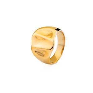 franco bene Asymetrický prsten - zlatý Velikost prstenu: 6 (52 mm)