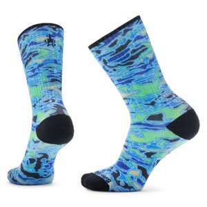 Smartwool ATHLETIC ART OF THE OUTDOORS PRINT CREW laguna blue Velikost: L ponožky