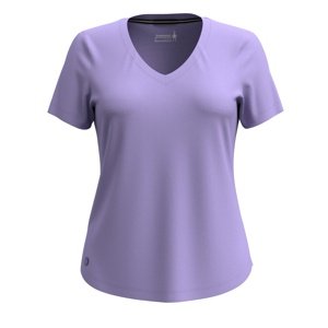 Smartwool W ACTIVE ULTRALITE V-NECK SHORT SLEEVE ultra violet Velikost: L dámské tričko