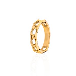 franco bene Propletený prsten - zlatý Velikost prstenu: 6 (52 mm)