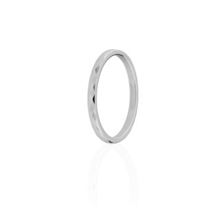 franco bene Prsten se vzorem - stříbrný Velikost prstenu: 7 (56 mm)
