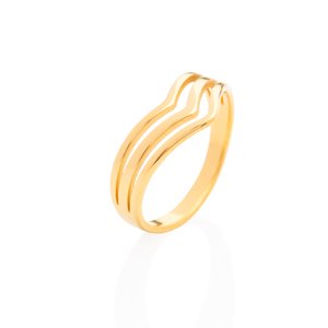 franco bene Trojprsten - zlatý Velikost prstenu: 7 (56 mm)