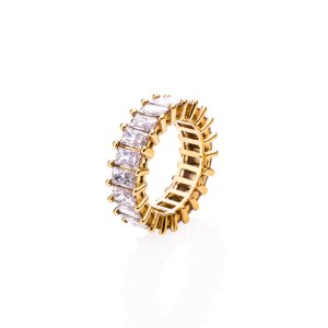 franco bene Crystal prsten - bílý Velikost prstenu: 6 (52 mm)