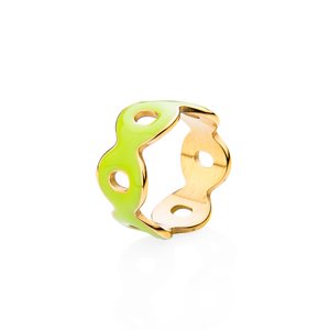 franco bene Nepravidelný světle zelený prsten Velikost prstenu: 6 (52 mm)