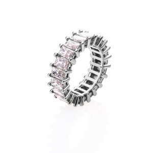 franco bene Stříbrný crystal prsten - bílý Velikost prstenu: 8 (60 mm)
