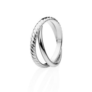 franco bene Double prsten - stříbrný Velikost prstenu: 6 (52 mm)