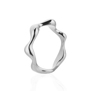 franco bene Bulky nepravidelný prsten - stříbrný Velikost prstenu: 8 (60 mm)