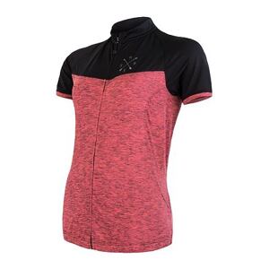 SENSOR CYKLO MOTION dámský dres kr.rukáv celozip růžová/černá Velikost: XL