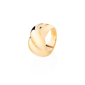 franco bene Zatočený prsten - zlatý Velikost prstenu: 6 (52 mm)