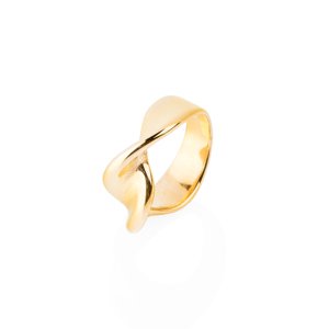 franco bene Kroucený prsten - zlatý Velikost prstenu: 6 (52 mm)